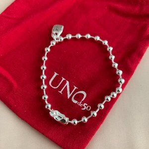 UNO de 50 EMOTIONS BRACELET Silver balls lucky charm